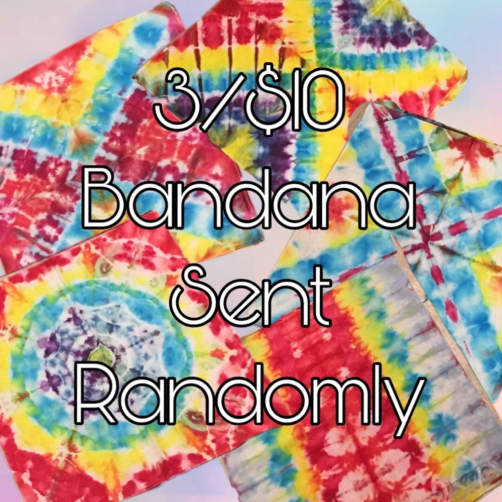 3/$10 Tie Dyed Bandanas